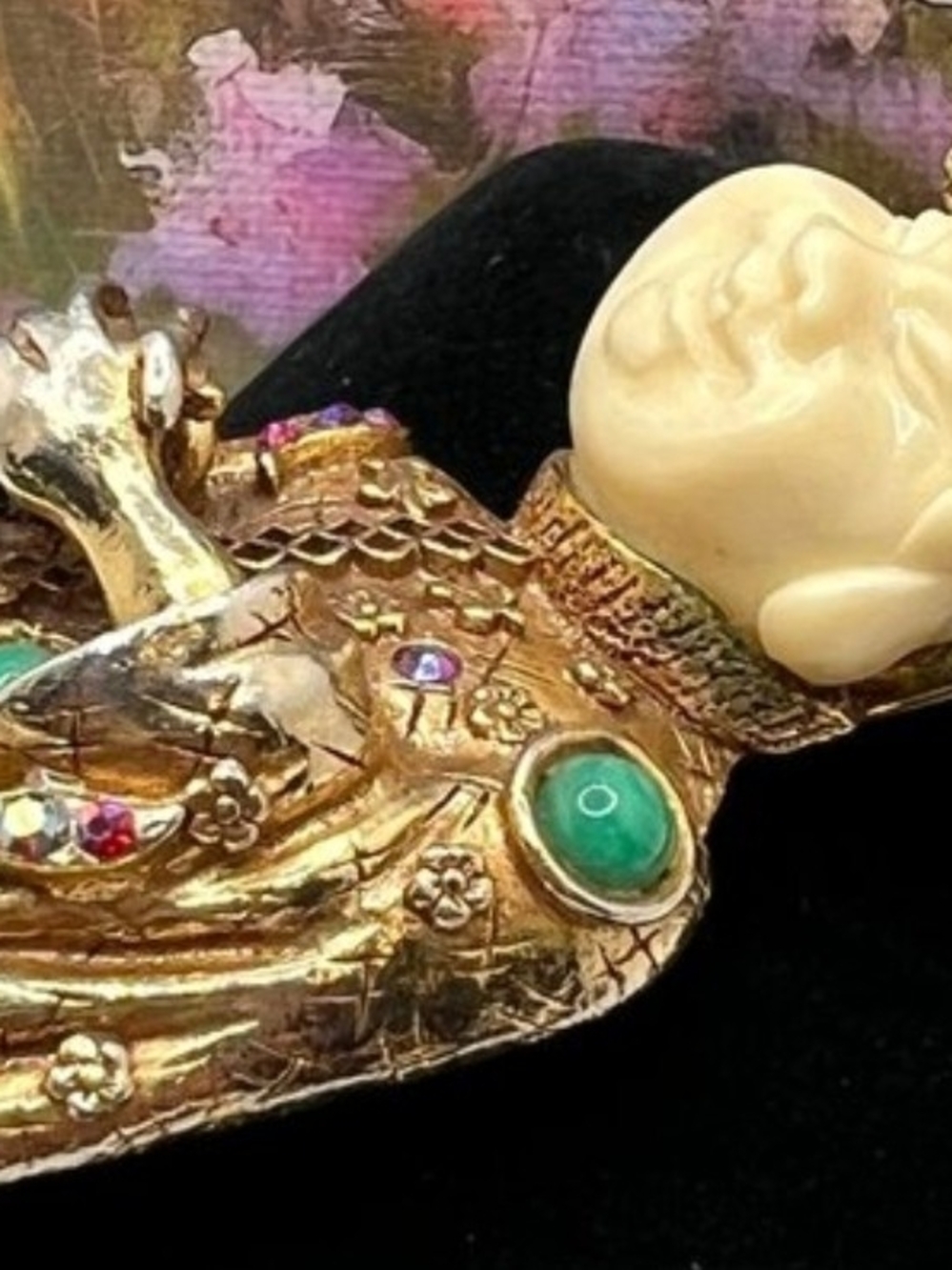 A HAR/Hargo Laughing BUDDA BROOCH. RARE PIECE IN EXCELLENT CONDITION. MAKE OFFER - Picture 7 of 16